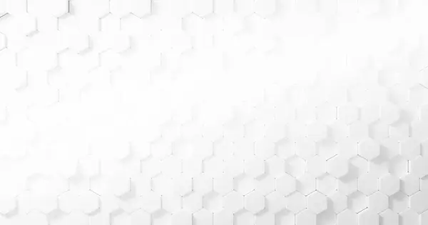 Bílé Hexagon Textury Pozadí Kopírovacím Prostorem Vykreslení — Stock fotografie