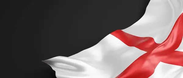 Inghilterra Bandiera Sfondo Nero Rendering — Foto Stock