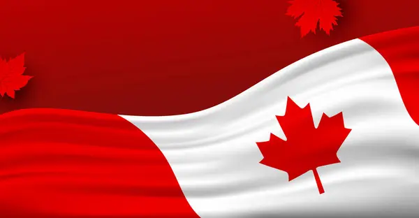 Kanada Tag Juli Banner Design Mit Kopierraum Vector Illustration — Stockvektor
