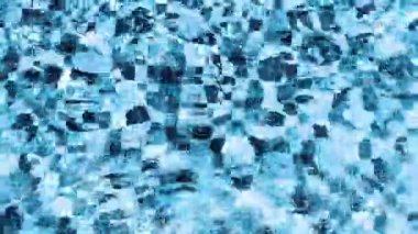 Yüzme havuzunda ışık yansıması olan su dalgaları 4K Video