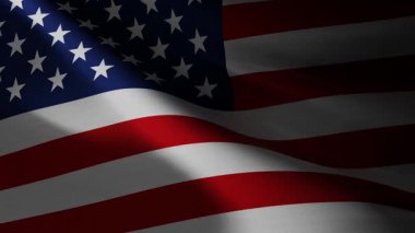 Rüzgarda dalgalanan Amerikan bayrağı 4K Video