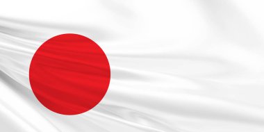 3B kopyalama alanı olan Japonya bayrağı