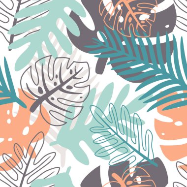 Tropik yaz şablonu kusursuz Vektör illüstrasyonu