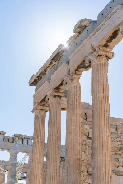 Λεπτομέρειες Για Ερεχθείο Στην Αθήνα Ακρόπολη — Φωτογραφία Αρχείου