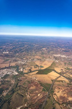 Roma, İtalya üzerinde nadir görülen hava manzarası. 