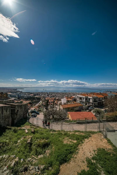 Scenes Trigonioy Tower Location Old City Thessaloniki Greece — Stock Photo, Image