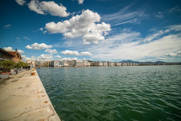 Thessaloniki City Port View Beautiful Sunny Day Greece — Stock Photo, Image