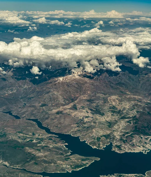 000 피트에서 비행기 — 스톡 사진