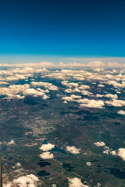 000 피트에서 비행기 — 스톡 사진
