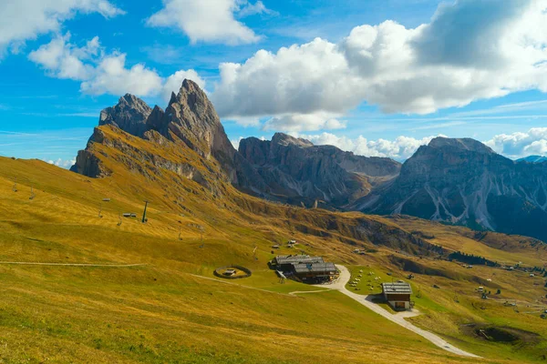 Dolomitas Montanhas Seceda Bela Paisagem Tirol Sul Itália Europa — Fotografia de Stock