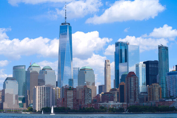New York city Lower Manhattan skyline