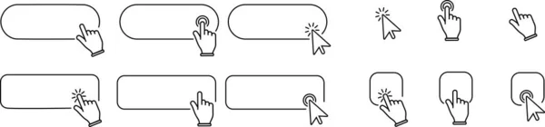 İmleç ayarlama düğmesine tıklayarak elle işaretleme düğmesine tıklayın. Web düğmesi işaretine tıklayın. Vektör illüstrasyonu