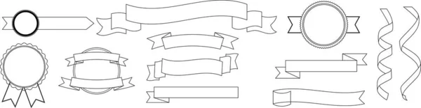 Basit kurdeleler, balonlar falan. İllüstrasyon Dekoratif Sınır ve ayrıca. Pankart tasarımı. Vektör illüstrasyonu