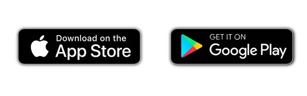 Google Play Store, Apple App Store ve Microsoft Store rozetleri. Vektör düğmeleri. - Evet. Vektör illüstrasyonu