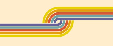 Gökkuşağı Dalga Çizgisi 'nin soyut arka planı, taşıyıcı deseni kumaş, tekstil, ambalaj ve diğerleri için kullanılmaya hazır. - Evet. Vektör illüstrasyonu