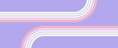 Gökkuşağı Dalgalı Çizgi Tasarımı pembe gölgelerin soyut arka planı. Kumaş ve tekstil için vektör deseni hazır. Vektör illüstrasyonu