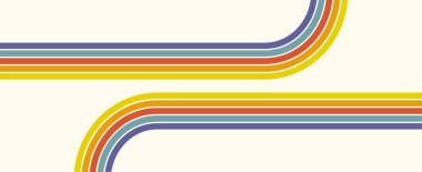 Gökkuşağı Dalga Çizgisi 'nin soyut arka planı, taşıyıcı deseni kumaş, tekstil, ambalaj ve diğerleri için kullanılmaya hazır. - Evet. Vektör illüstrasyonu