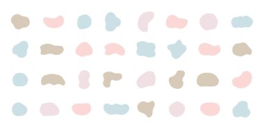 Elle çizilmiş halkalar ve doğal renklerde oval ovaller.