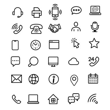 İnternet simgeleri ile bağlantı kurun. Web ve mobil simge. Vektör illüstrasyonu