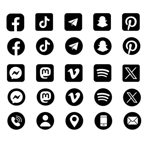Sosyal medya simgeleri. sosyal medya