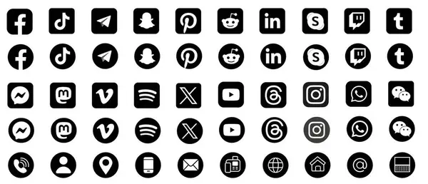 Sosyal medya simgeleri. sosyal medya