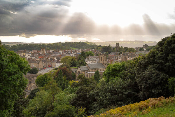 Richmond, North Yorkshire with dramatic sky above