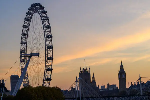 London November 2022 Fantastisk Utsikt Över London Eye Och Big — Stockfoto