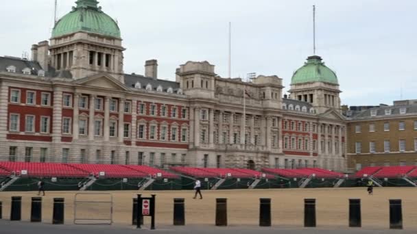 London May 2022 Panning View Horse Guards Parade Preparations Platinum — Stock Video