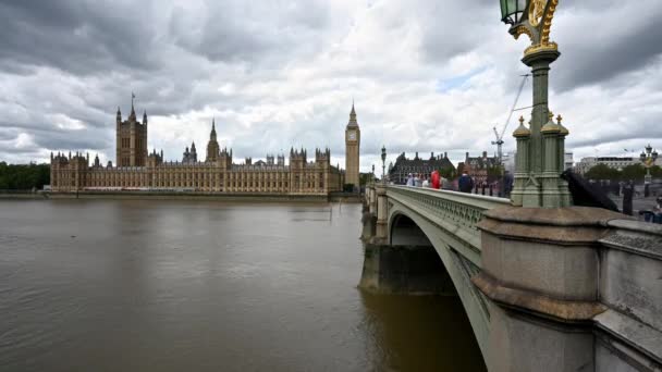 Londen Juli 2023 Ervaar Iconische Westminster Scene Met Een Tijdspanne — Stockvideo