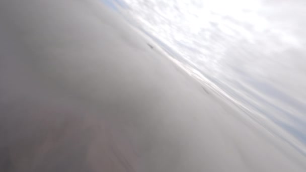 Dynamic Aerial Fpv Shot Falling Cloud Bardenas Reales Desert Southeast — Stock Video