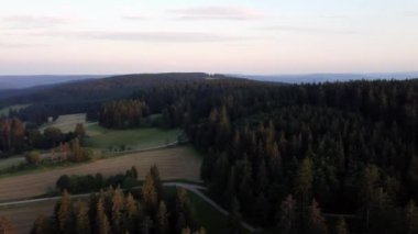 Aerial video with beautiful landscapes, roads, unique video, 