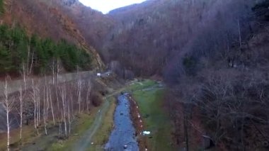 Aerial video with beautiful landscapes, roads, unique video, 