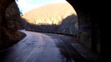 Aerial video with beautiful landscapes, roads, unique video, 