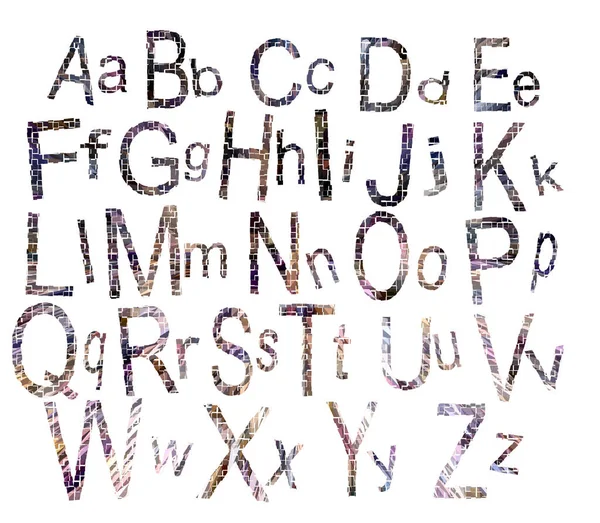 Alphabet Surrounded White Background — Stock Photo, Image