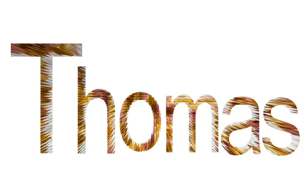 白い背景に囲まれた英語でトーマスの名前 — ストック写真