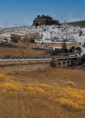 Ardales village in Malaga province in the south of Spain in a cloudy day