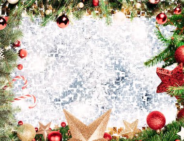 Bir arkaplan ya da sanat dekorasyonu oluşturan noel kartı tasviri