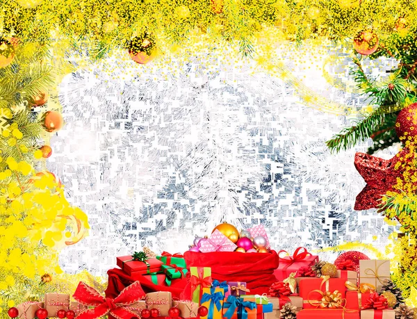 Ilustrace Vánoční Pohlednice Tvořící Pozadí Nebo Uměleckou Výzdobu — Stock fotografie