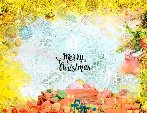 Illustration Einer Weihnachtskarte Als Hintergrund Oder Kunstdekoration — Stockfoto