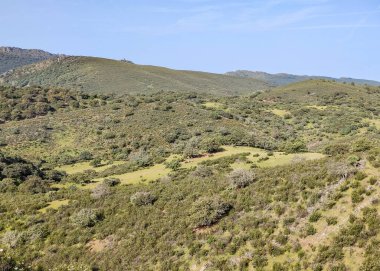 Tagus valley in the center of Spain in San Carlos de Alcantara in a sunny day