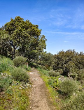 Tagus valley in the center of Spain in San Carlos de Alcantara in a sunny day