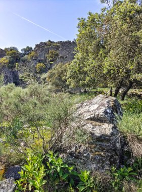 Tagus valley in the center of Spain in San Carlos de Alcantara in a sunny day