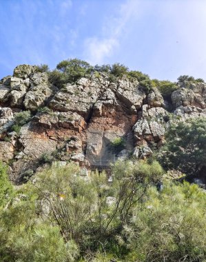 Tagus valley in the center of Spain in San Carlos de Alcantara in a sunny day