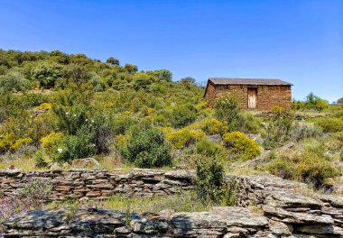 Tagus valley in the center of Spain in San Carlos de Alcantara in a sunny day