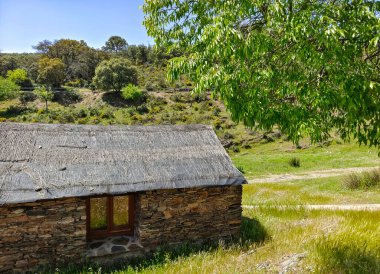 Tagus valley in the center of Spain in San Carlos de Alcantara in a sunny day