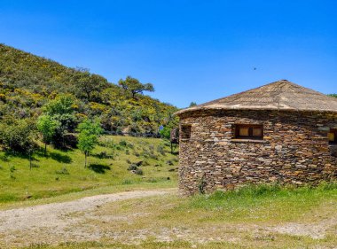 Tagus valley in the center of Spain in San Carlos de Alcantara in a sunny day