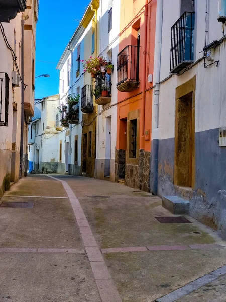 Straße Pasaron Delvalle Extremadura Zentrum Spaniens Einem Sonnigen Tag — Stockfoto