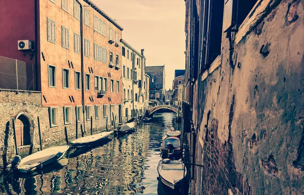 Canals Venice Sunny Day Building Street Historic City — Stock Photo, Image
