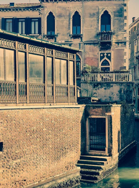 stock image Canals of Venice in a sunny day with building in the street in the historic city.