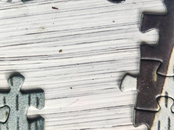 Puzzle Kawałki Stylów Picasso Białym Tle — Zdjęcie stockowe